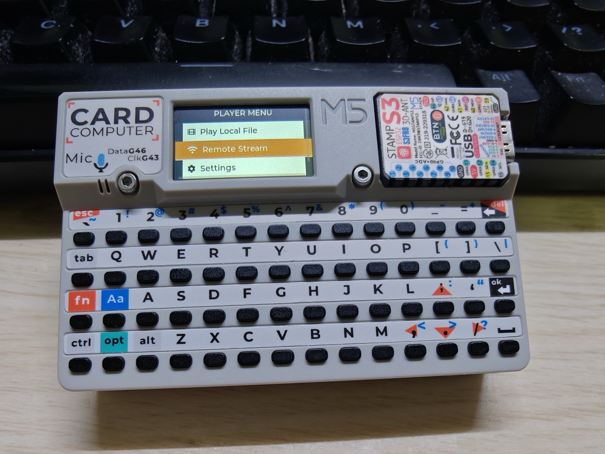 Cardputer Streaming Menu UI